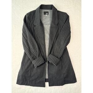 Kut From The Kloth Pinstripe Womens Blazer Black Pinstripe Long Dress Jacket